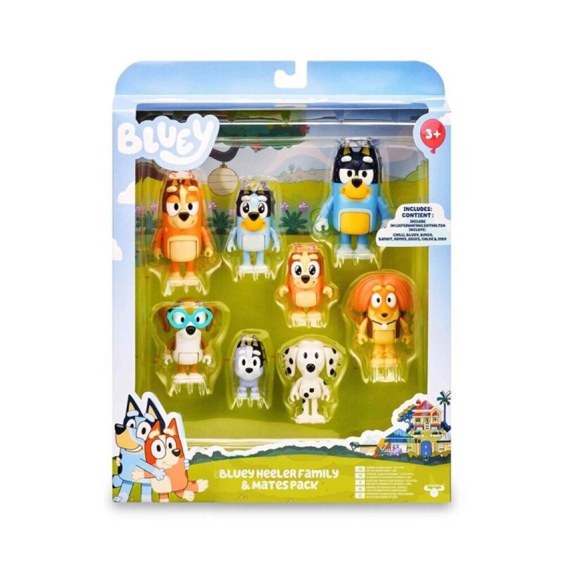 PACK 8 FIGURES BLUEY